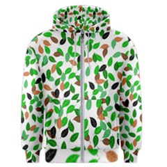 Leaves True Leaves Autumn Green Men s Zipper Hoodie by Celenk