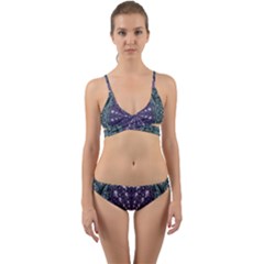 Star And Flower Mandala In Wonderful Colors Wrap Around Bikini Set by pepitasart