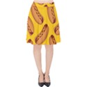 Hot Dog Seamless Pattern Velvet High Waist Skirt View1