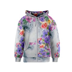 Flower Girl Kids  Zipper Hoodie by NouveauDesign