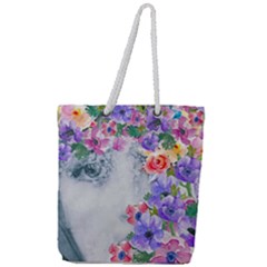 Flower Girl Full Print Rope Handle Tote (large) by NouveauDesign