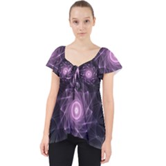 Mandala Fractal Light Light Fractal Lace Front Dolly Top by Celenk