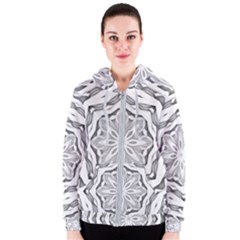 Mandala Pattern Floral Women s Zipper Hoodie by Celenk