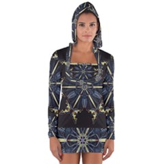 Mandala Butterfly Concentration Long Sleeve Hooded T-shirt by Celenk