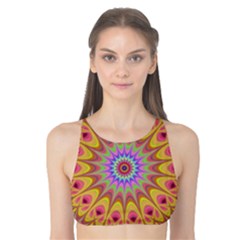 Geometric Flower Oriental Ornament Tank Bikini Top by Celenk