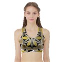 Mandala Yin Yang Live Flower Sports Bra with Border View1