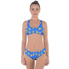 Emojis Hands Fingers Background Criss Cross Bikini Set by Celenk