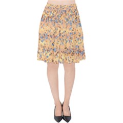 Background Abstract Art Velvet High Waist Skirt