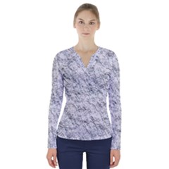 Pattern Background Old Wall V-neck Long Sleeve Top