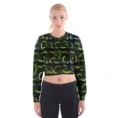 Abstract Dark Blur Texture Cropped Sweatshirt by dflcprints