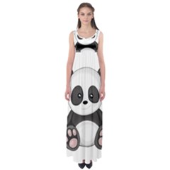 Cute Panda Empire Waist Maxi Dress by Valentinaart