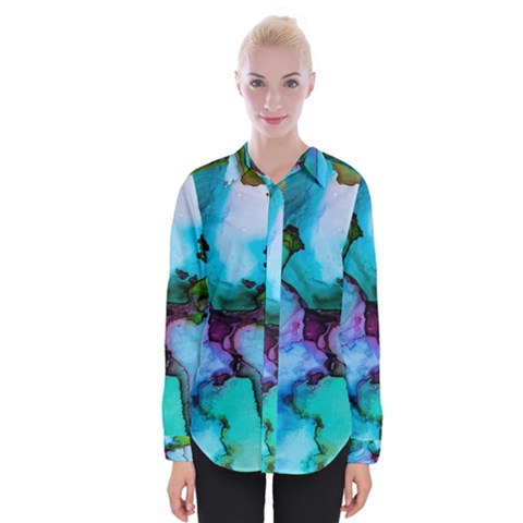 Abstract Painting Art Womens Long Sleeve Shirt by Celenk