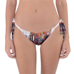 Car Old Car Art Abstract Reversible Bikini Bottom