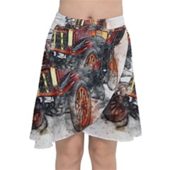 Car Old Car Art Abstract Chiffon Wrap