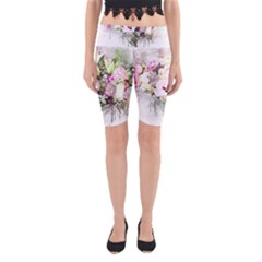 Flowers Bouquet Art Abstract Yoga Cropped Leggings