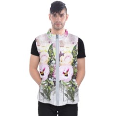 Flowers Bouquet Art Abstract Men s Puffer Vest