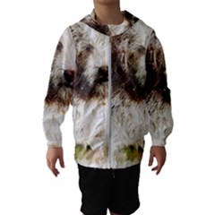 Dog Animal Pet Art Abstract Hooded Wind Breaker (kids) by Celenk