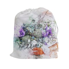 Flowers Bouquet Art Abstract Drawstring Pouches (xxl) by Celenk