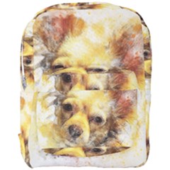 Dog Animal Art Abstract Watercolor Full Print Backpack