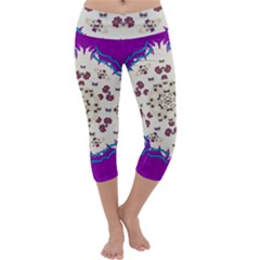 Eyes Looking For The Finest In Life As Calm Love Capri Yoga Leggings by pepitasart