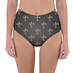 Fleur De Lis Reversible High-waist Bikini Bottoms by NouveauDesign