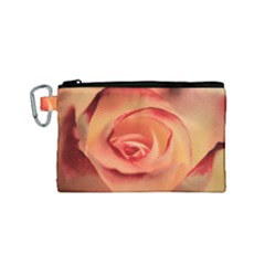 Rose Orange Rose Blossom Bloom Canvas Cosmetic Bag (small) by Celenk