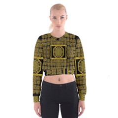 Beautiful Stars Would Be In Gold Frames Cropped Sweatshirt by pepitasart