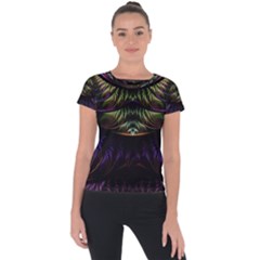 Fractal Colorful Pattern Fantasy Short Sleeve Sports Top 