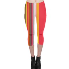 Abstract Background Pattern Textile Capri Leggings 