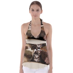 Cat Kitten Cute Pet Blanket Sweet Babydoll Tankini Top by Celenk