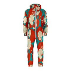 Floral Asian Vintage Pattern Hooded Jumpsuit (kids)