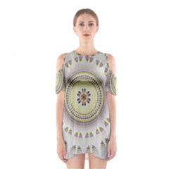 Mandala Fractal Decorative Shoulder Cutout One Piece by Celenk