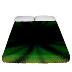 Sunflower Digital Flower Black Hole Fitted Sheet (king Size) by Celenk
