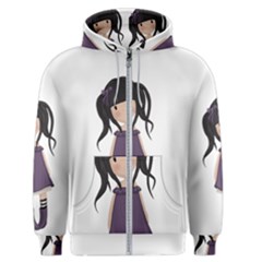 Dolly Girl In Purple Men s Zipper Hoodie by Valentinaart