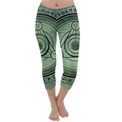 Rune Geometry Sacred Mystic Capri Winter Leggings  by Celenk