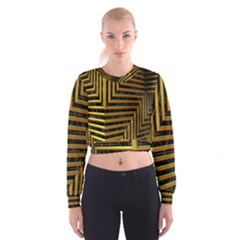 Modern Art Sculpture Architecture Cropped Sweatshirt by Celenk