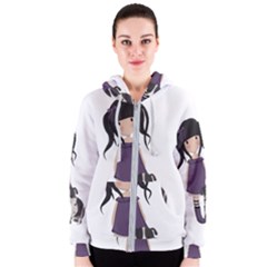 Dolly Girl And Dog Women s Zipper Hoodie