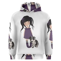 Dolly Girl And Dog Men s Overhead Hoodie by Valentinaart