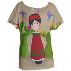 Frida Kahlo Doll Women s Oversized Tee by Valentinaart