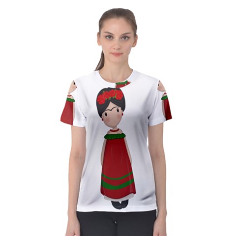 Frida Kahlo Doll Women s Sport Mesh Tee by Valentinaart