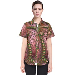 Fractal Symmetry Math Visualization Women s Short Sleeve Shirt