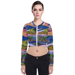 Landscape River Nature Water Sky Bomber Jacket by Celenk