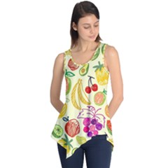 Cute Fruits Pattern Sleeveless Tunic