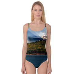 Island God Rays Sky Nature Sea Camisole Leotard  by Celenk