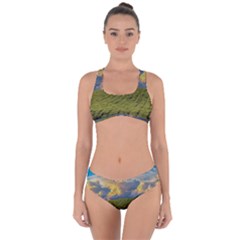 Sunrise Hills Landscape Nature Sky Criss Cross Bikini Set