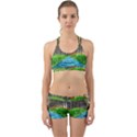 River Forest Landscape Nature Back Web Sports Bra Set View1