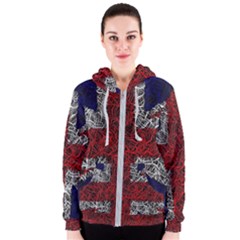 Union Jack Flag Uk Patriotic Women s Zipper Hoodie by Celenk