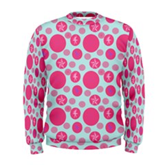 Blue Retro Dots Men s Sweatshirt by snowwhitegirl