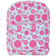 Blue Retro Dots Full Print Backpack