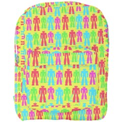 Colorful Robots Full Print Backpack